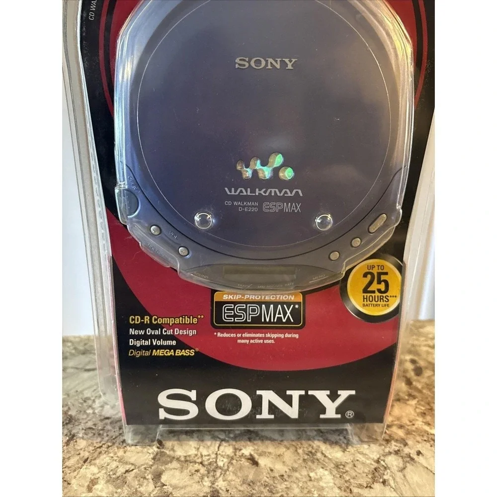 Sony Walkman ESP MAX Portable CD Player RARE‎ BLUE D-E220 NEW SEALED NOS 2001
